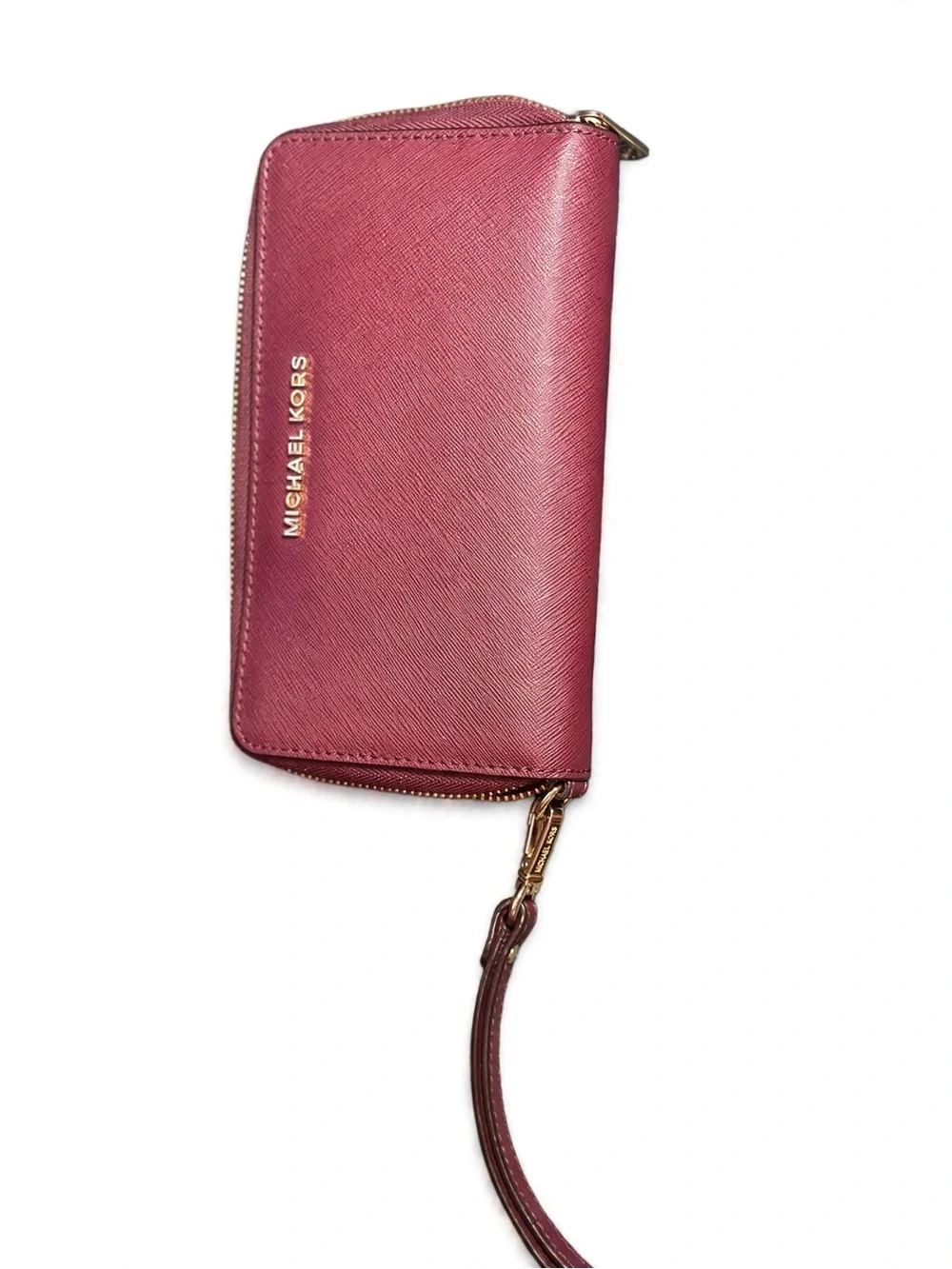 Michael Kors Rose Pink Zip-Around Wristlet